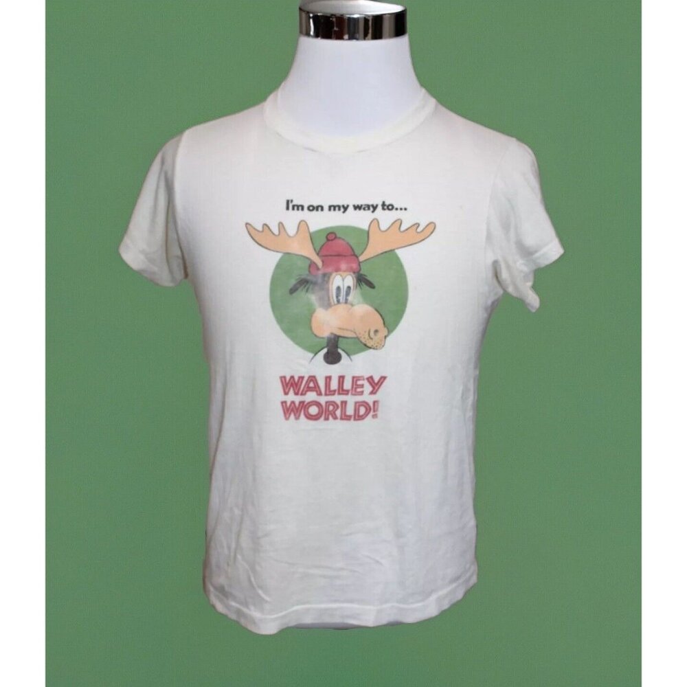 VINTAGE Vacation Movie Wally World T Shirt Single Stitch M 1980s Burnout RARE